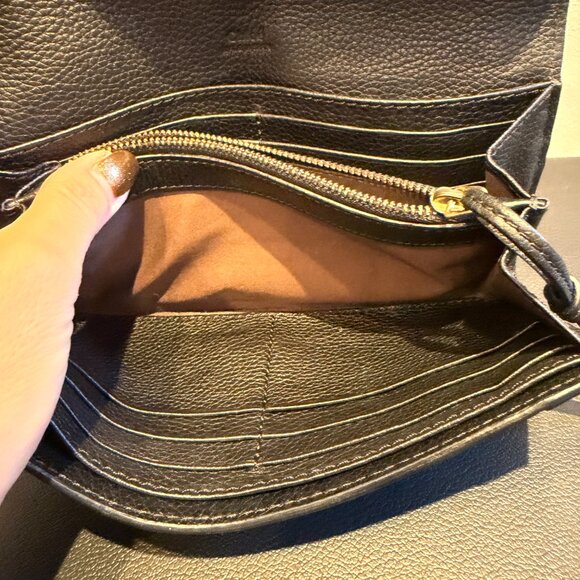 CHLOE Paraty Continental Wallet Women’s Long Wallet Black Leather - Picture 9 of 11